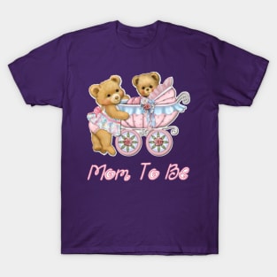 Teddy and Carriage - Mom To Be T-Shirt